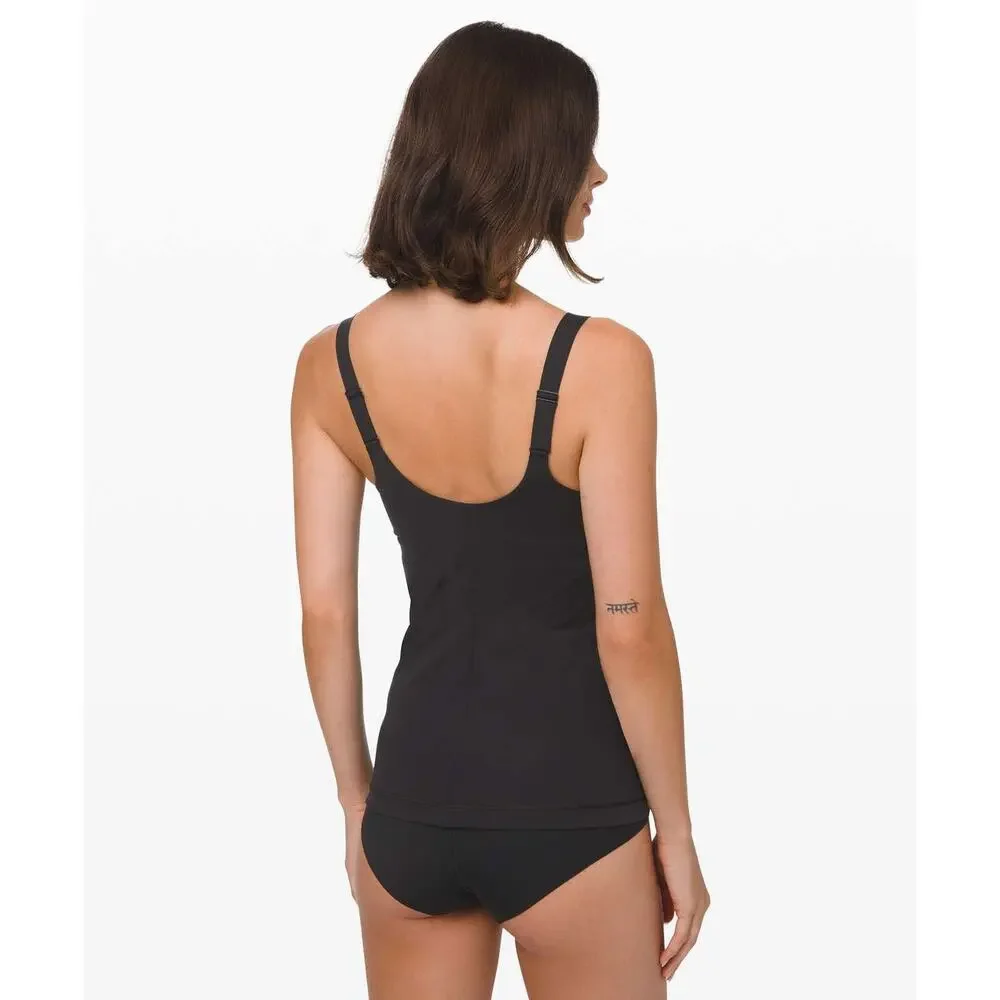 Lululemon Simply Sleek 2-in-1 Tank Black Size 8 Shapewear Layer Built-In Bra